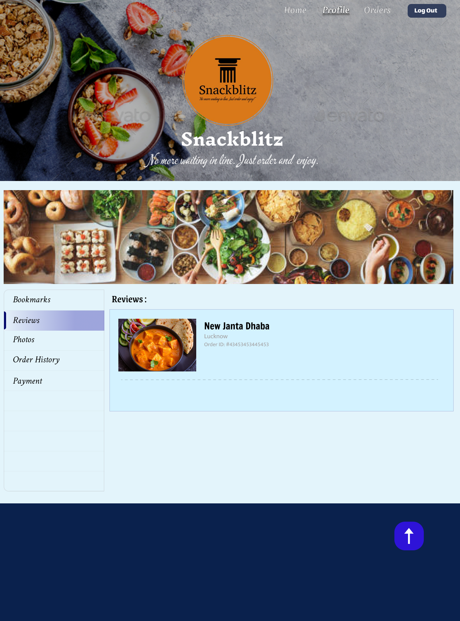 FoodBooking Platform - View 3